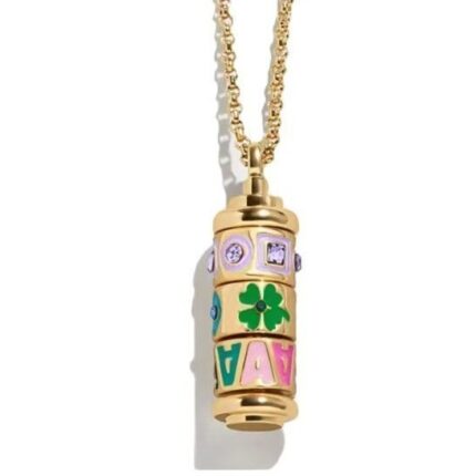 Fashion Colored Enamel Glaze Multi-letter Combination String Collarbone Necklace DIY Pendant