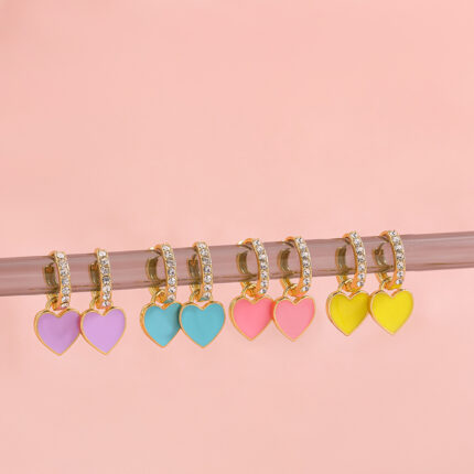 European And American Y2g Retro Hot Girl Earrings Dopamine Candy Color